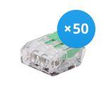 Mehrfachpackung 50x Klemmleiste Verbinder | Universal | 3 Drahts | 0.2-4.0MM²