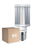 Lot 6x Philips TrueForce LED E40 HPL Claire 42W 5700lm 360D - 830 Blanc Chaud | Remplacement 200W