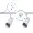 Bright Choice Ensemble complet Rail Monophasé Rail 1 Mètre Blanc | incl. 2x Spot + GU10 2700K 3W Dimmable + Embout, Connecteur d’Alimentation