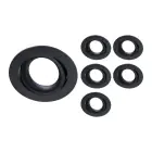 Lot 6x Encastré Spot Vision MR16 inclinable Noir | Diamètre 69mm - GU10 Culot
